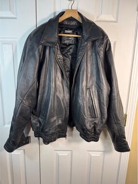 Tannery West Men's Black Leather Jacket with Thinsulate Insulation XL